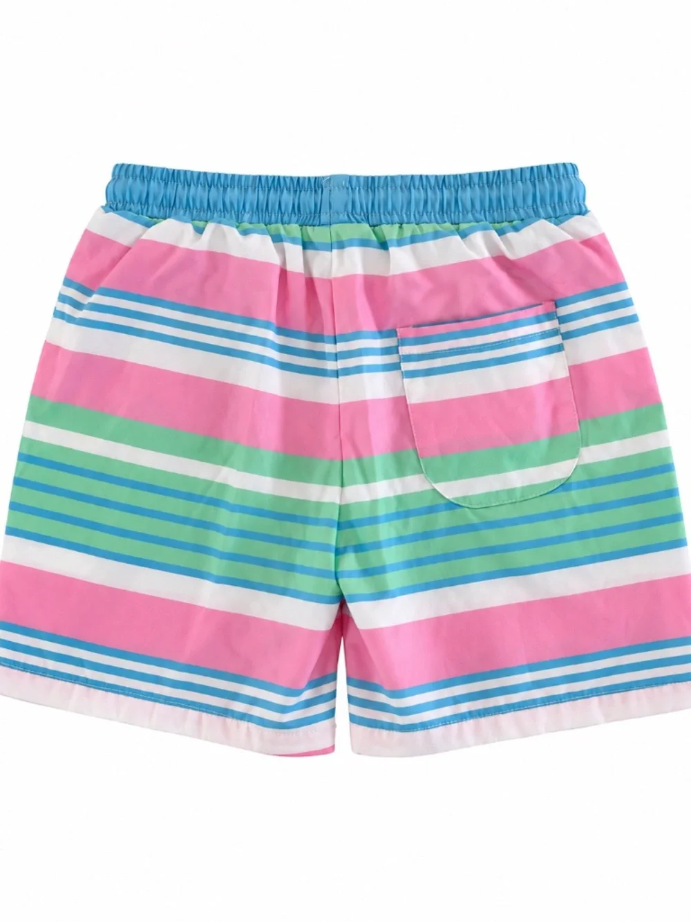 Classic Whimsy Boys Pastel Stripe Swim Trunks Pink Green Blue Size 6